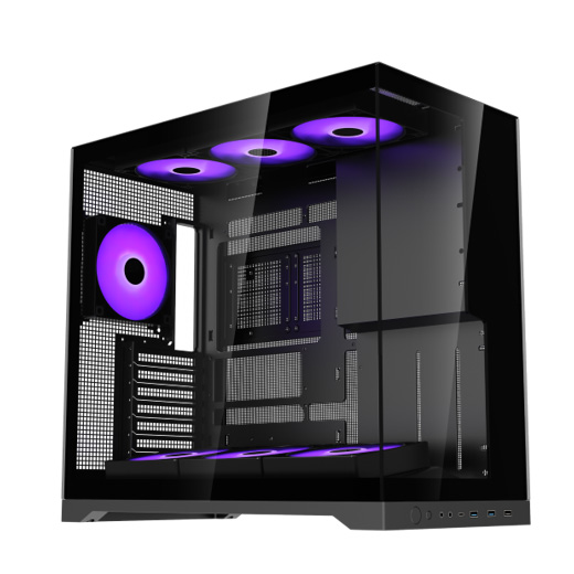 Slant 450  Mid‑Tower Black  Gaming ATX PC Case (2026) 